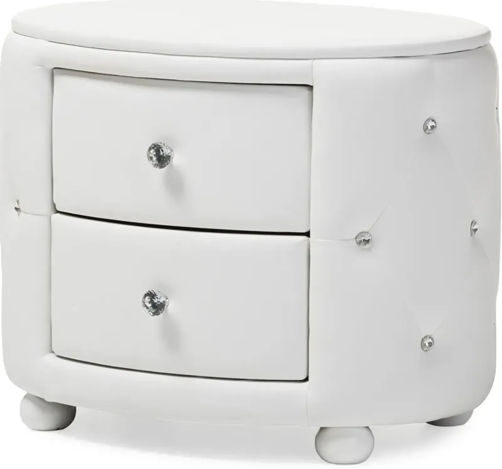 Journee 2 Drawer Nightstand - White