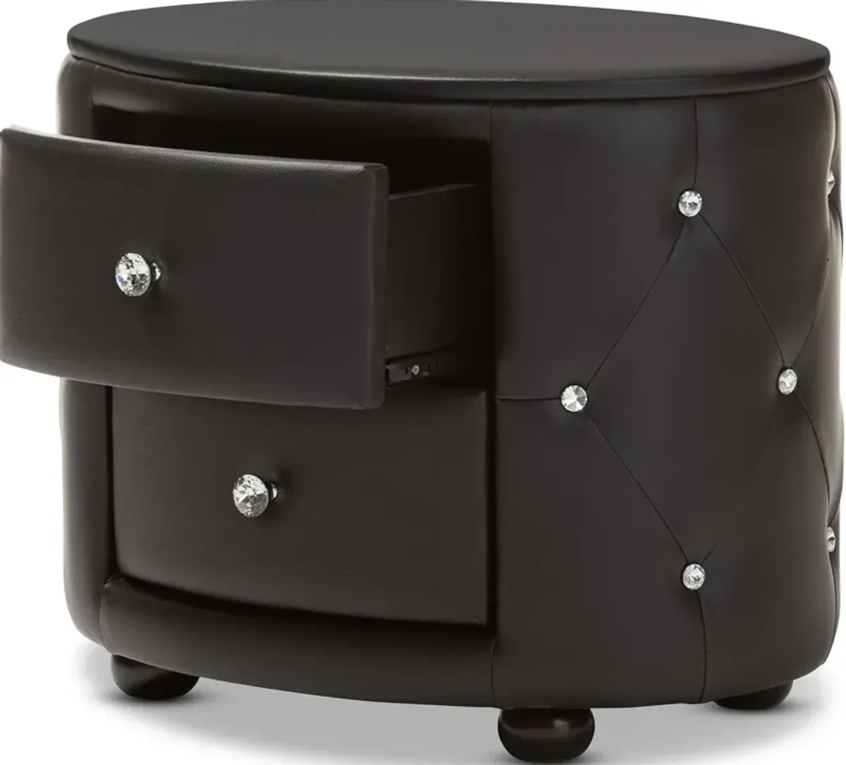 Journee 2 Drawer Nightstand - Black