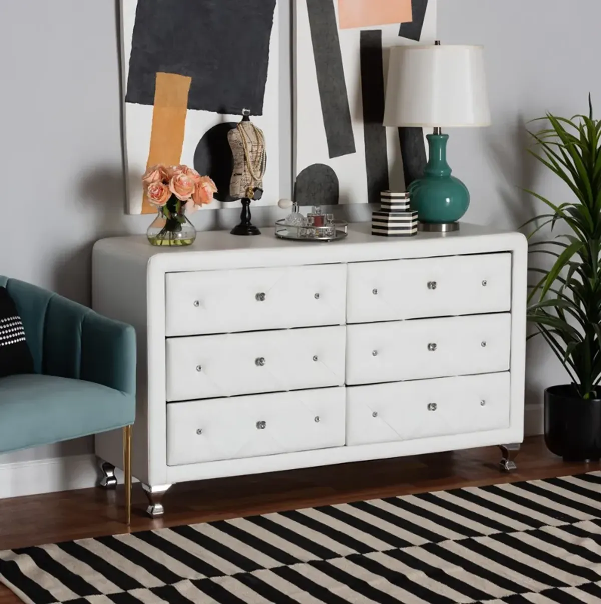 Journee Dresser - White