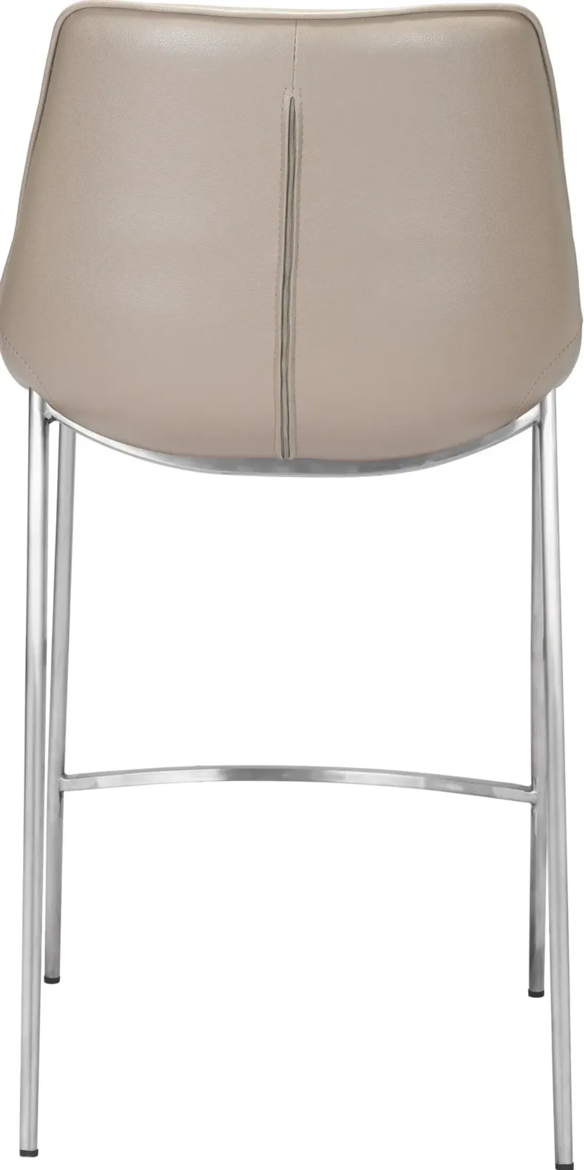 Millie Set of 2 Counter-Height Stools - Brown/Silver