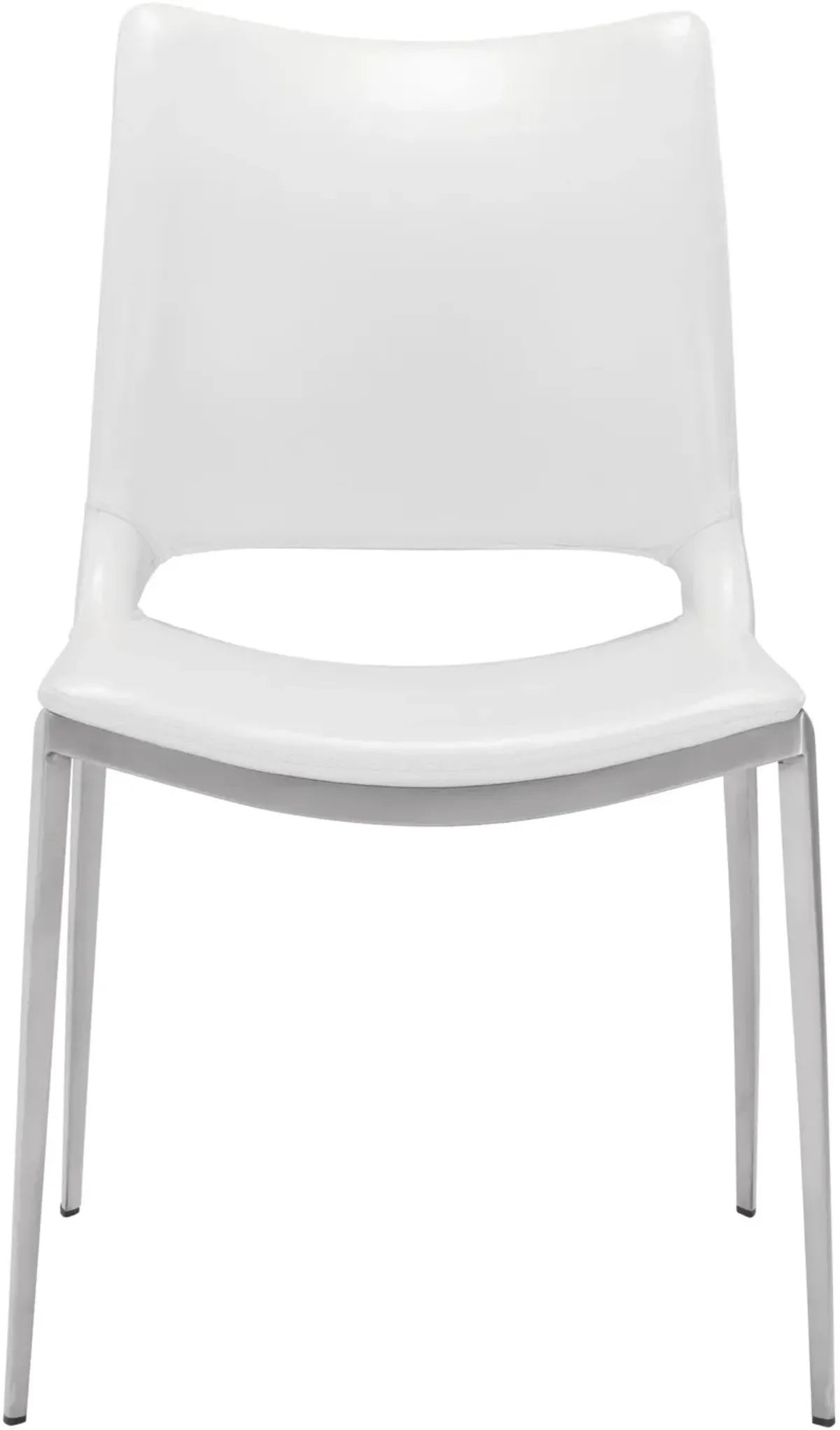 Granger Set of 2 Dining Chairs - White/Silver