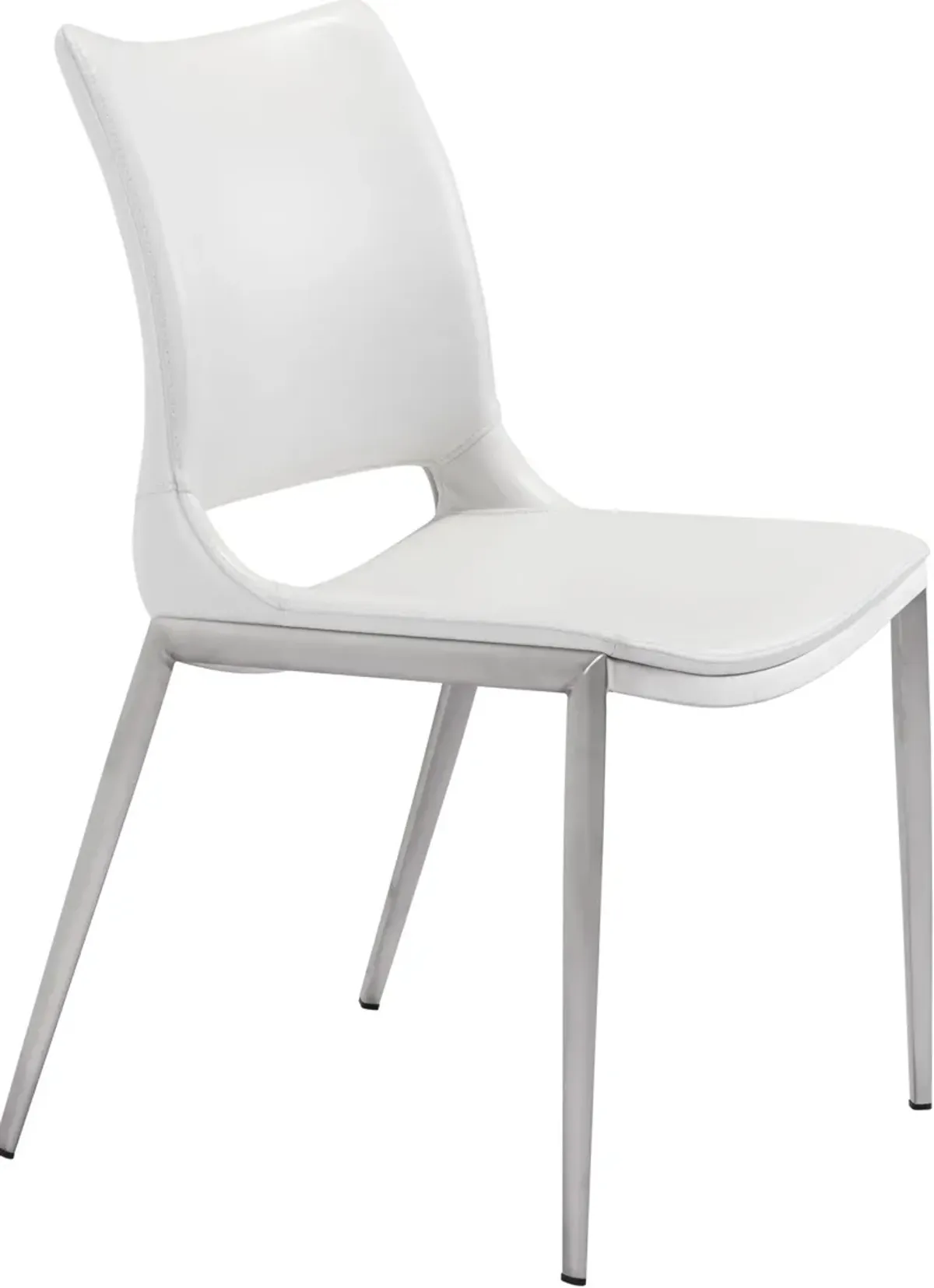 Granger Set of 2 Dining Chairs - White/Silver