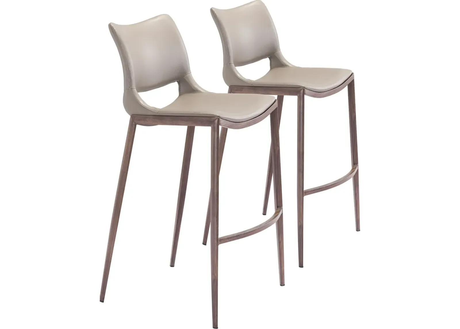 Granger Set of 2 Bar Stools - Brown/Walnut