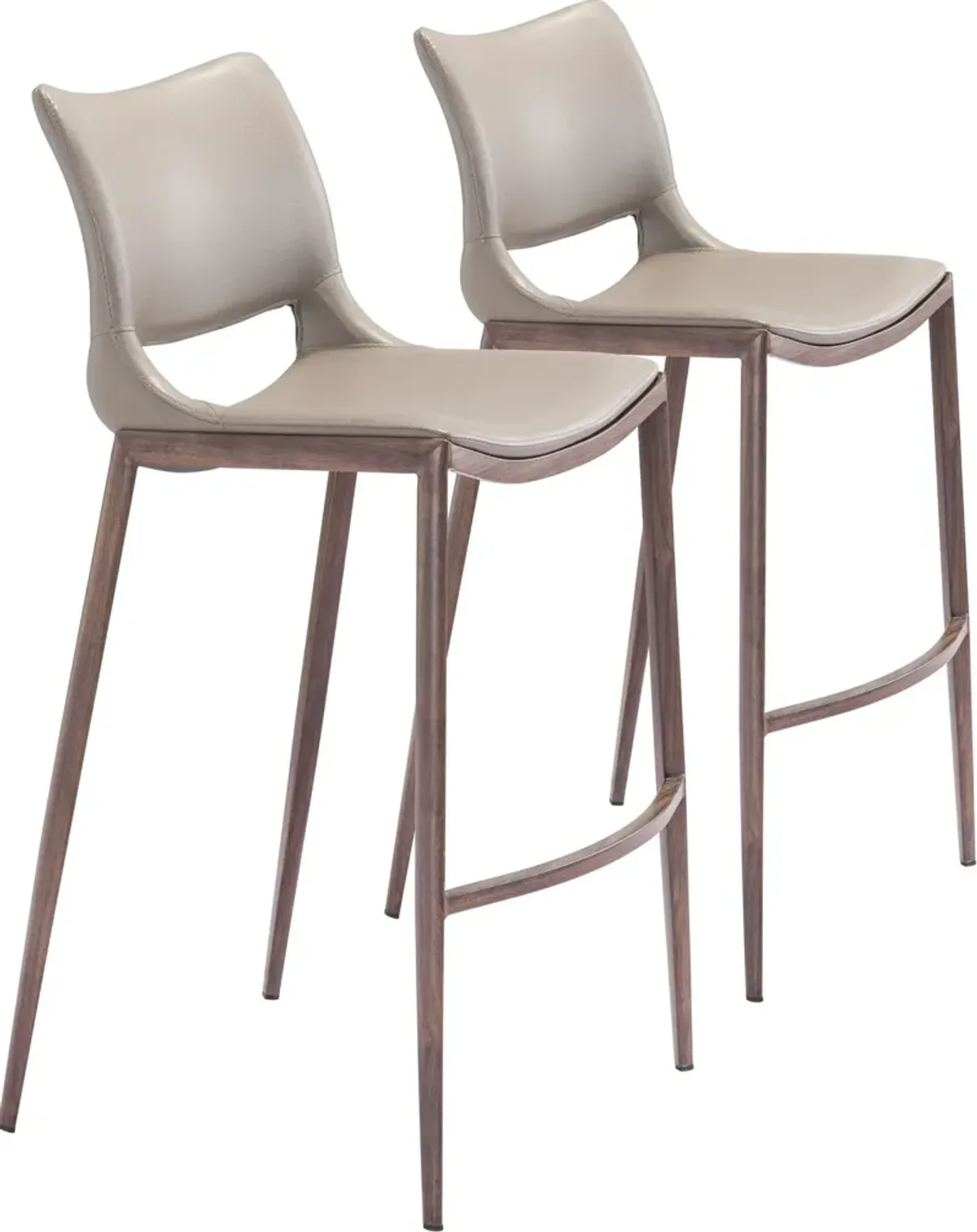 Granger Set of 2 Bar Stools - Brown/Walnut