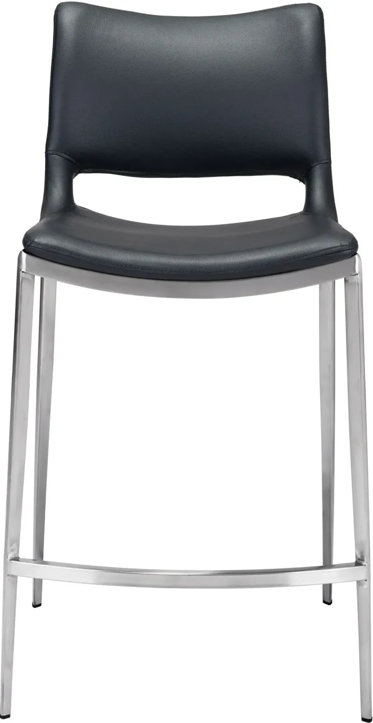 Granger Set of 2 Counter-Height Stools - Black/Silver