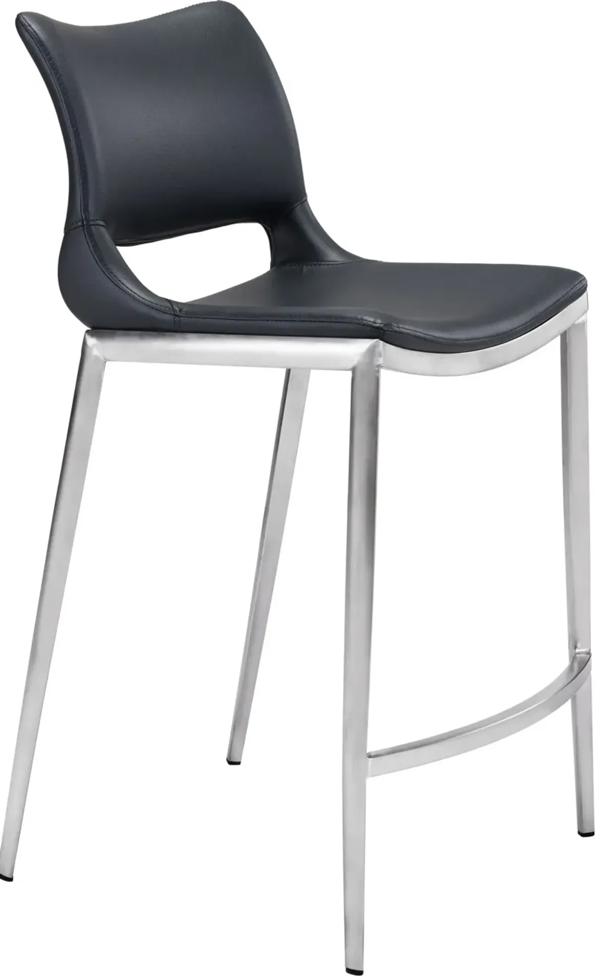 Granger Set of 2 Counter-Height Stools - Black/Silver