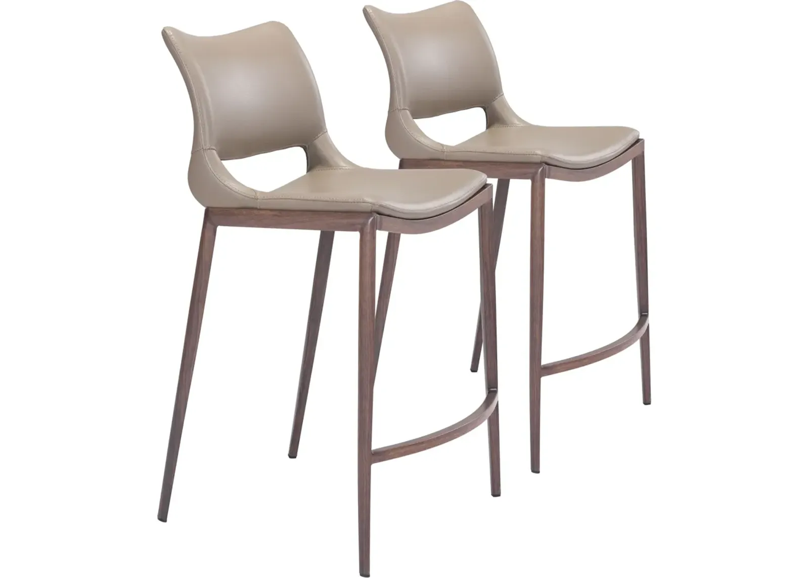 Granger Set of 2 Counter-Height Stools - Brown/Walnut