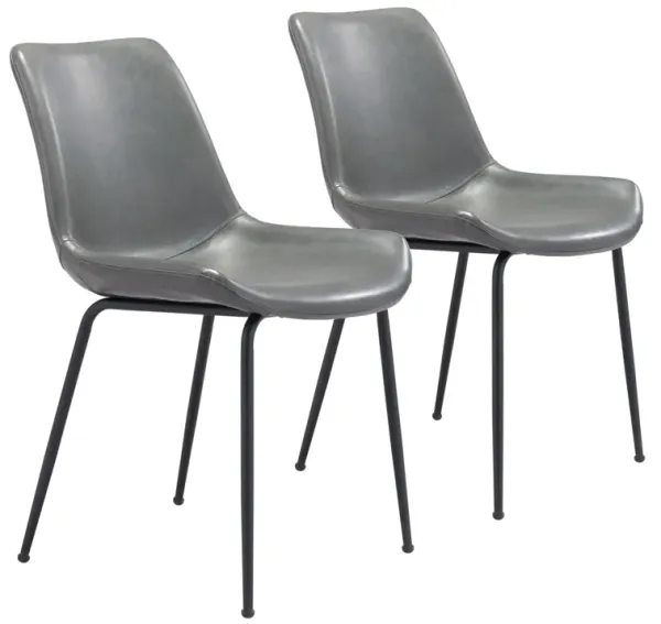 Xyon Set of 2 Dining Chairs - Gray