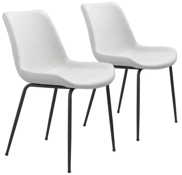 Xyon Set of 2 Dining Chairs - White
