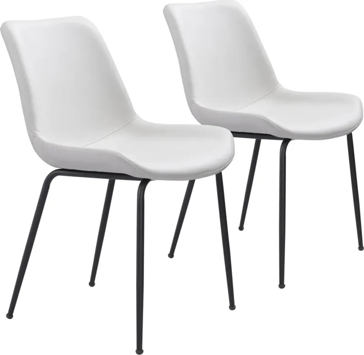 Xyon Set of 2 Dining Chairs - White