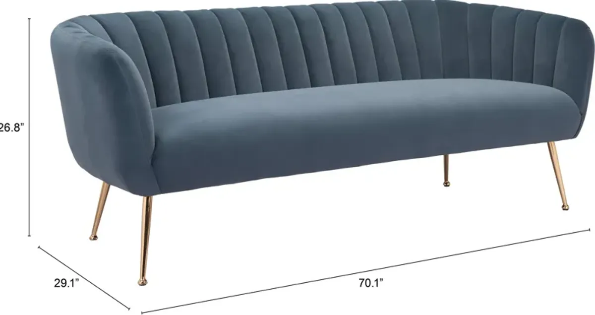 Trent Sofa - Slate Blue