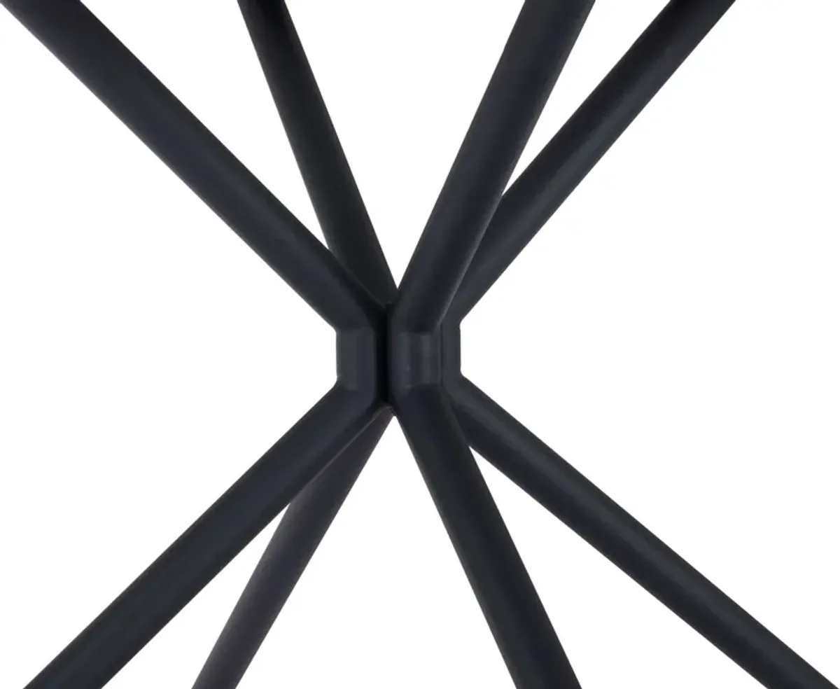 Clemens Round Dining Table - White/Black