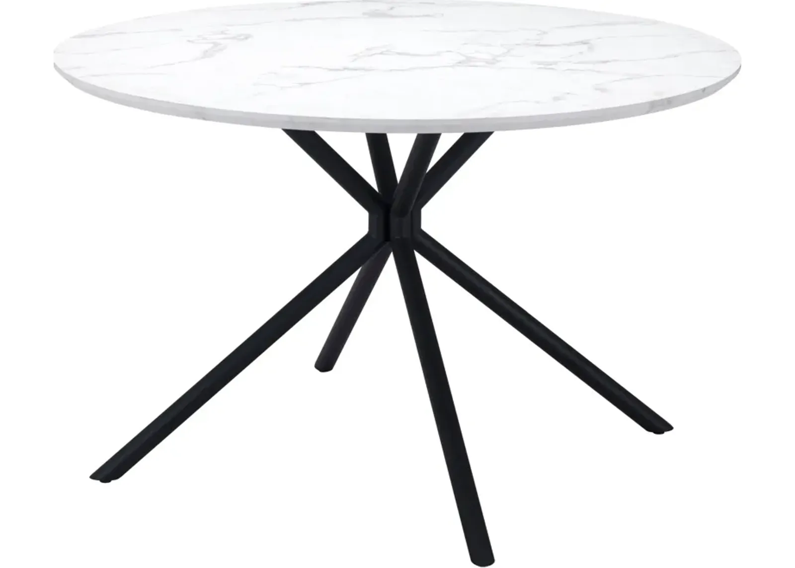 Clemens Round Dining Table - White/Black