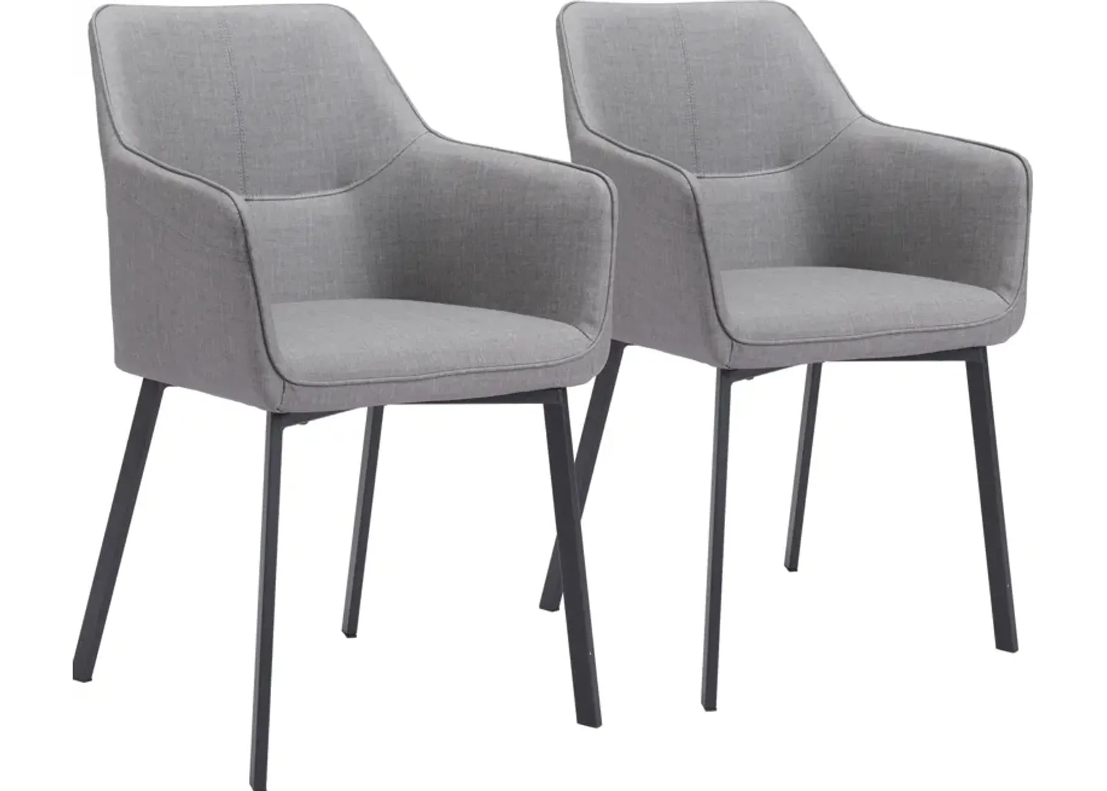 Raymond Set of 2 Dining Chairs - Gray