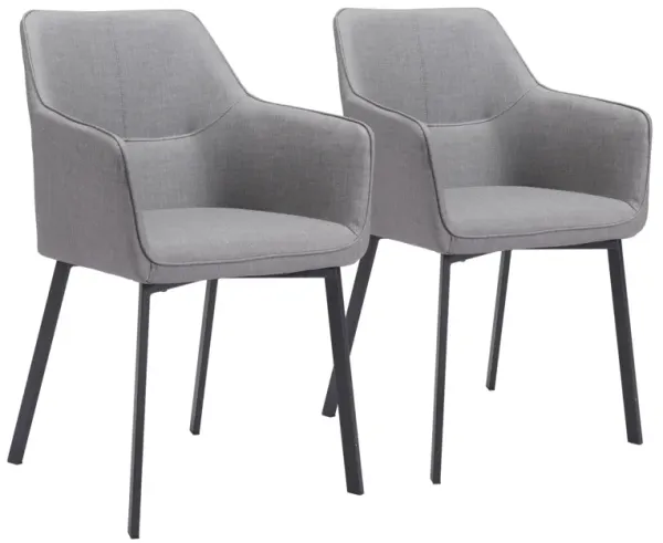 Raymond Set of 2 Dining Chairs - Gray