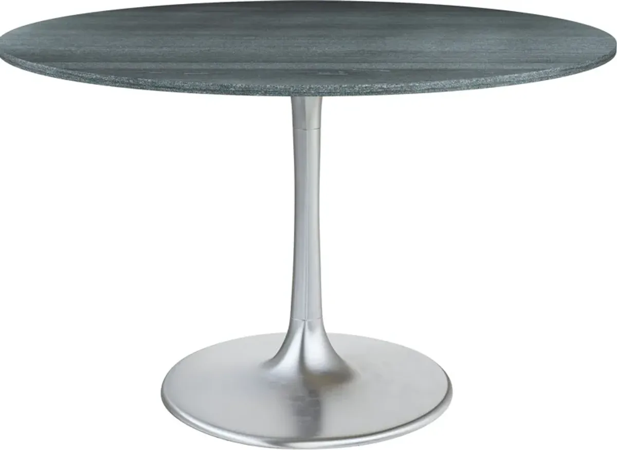 Isabella Round Dining Table - Gray/Silver