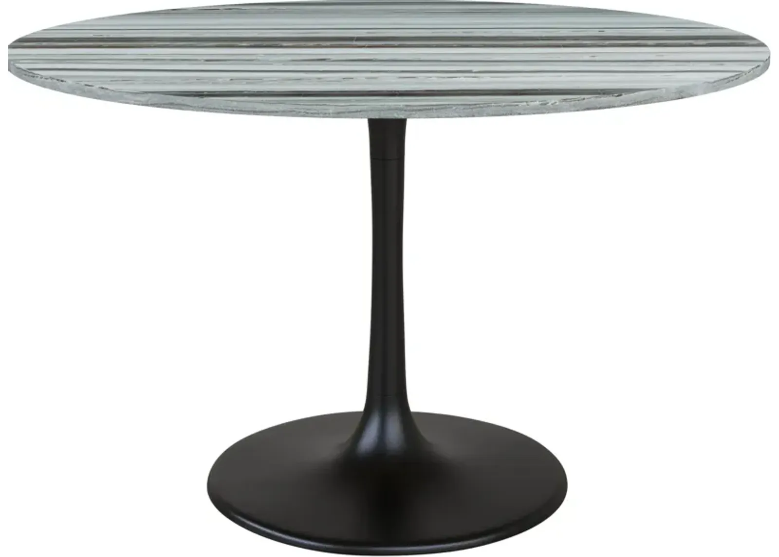 Isabella Round Dining Table - Gray/Black