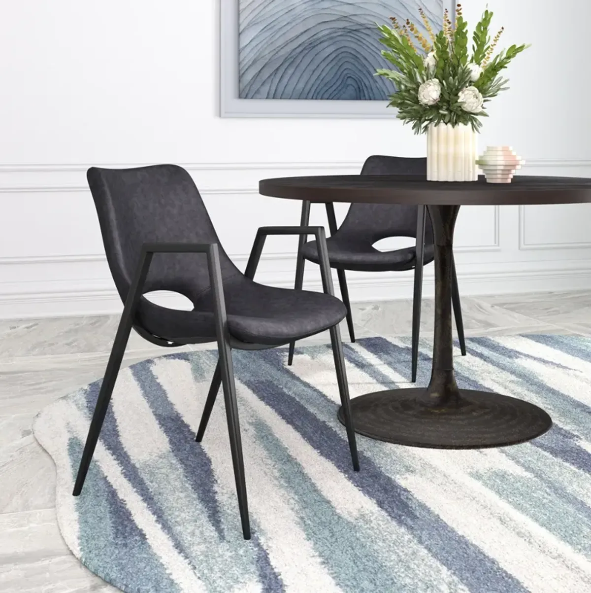 Emerson Set of 2 Dining Chairs - Black