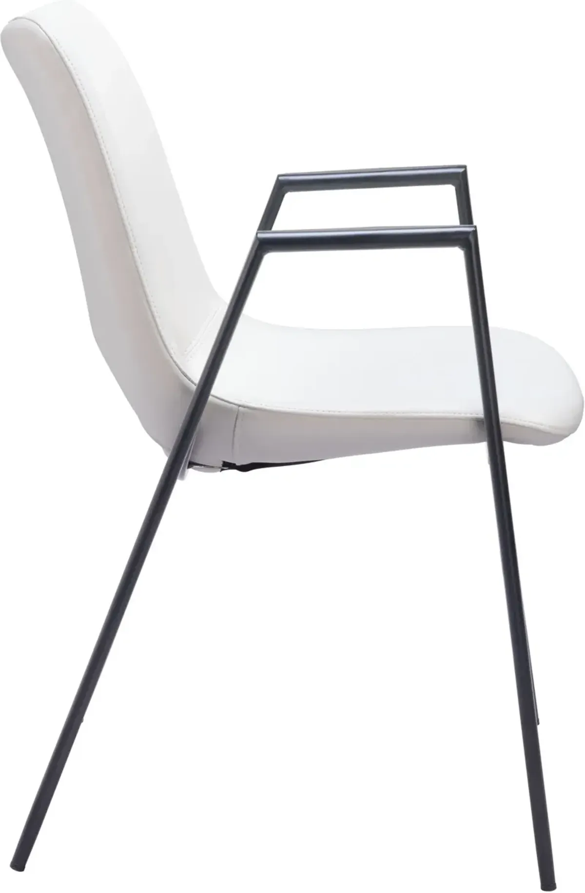 Emerson Set of 2 Dining Chairs - White/Black