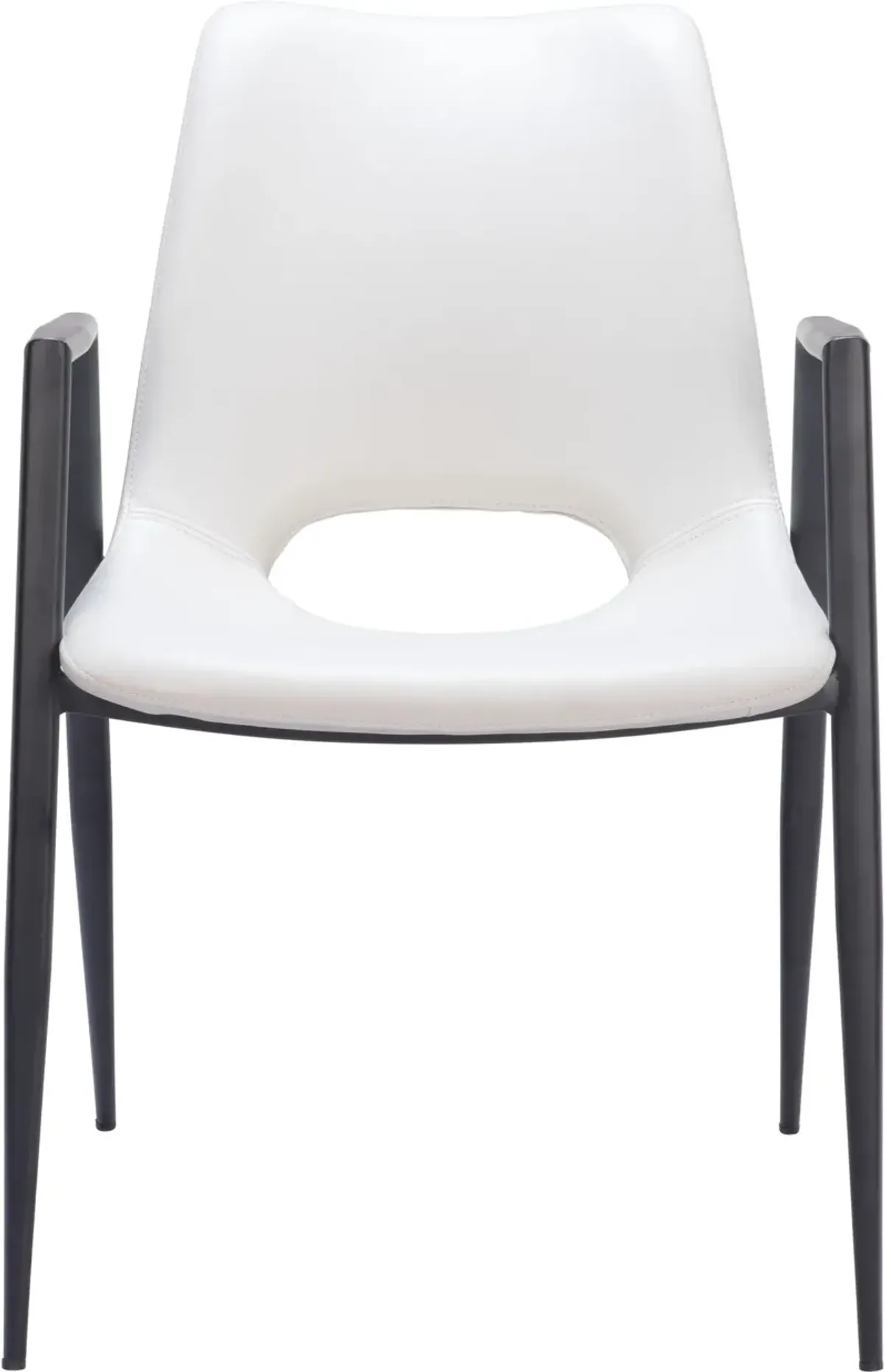 Emerson Set of 2 Dining Chairs - White/Black