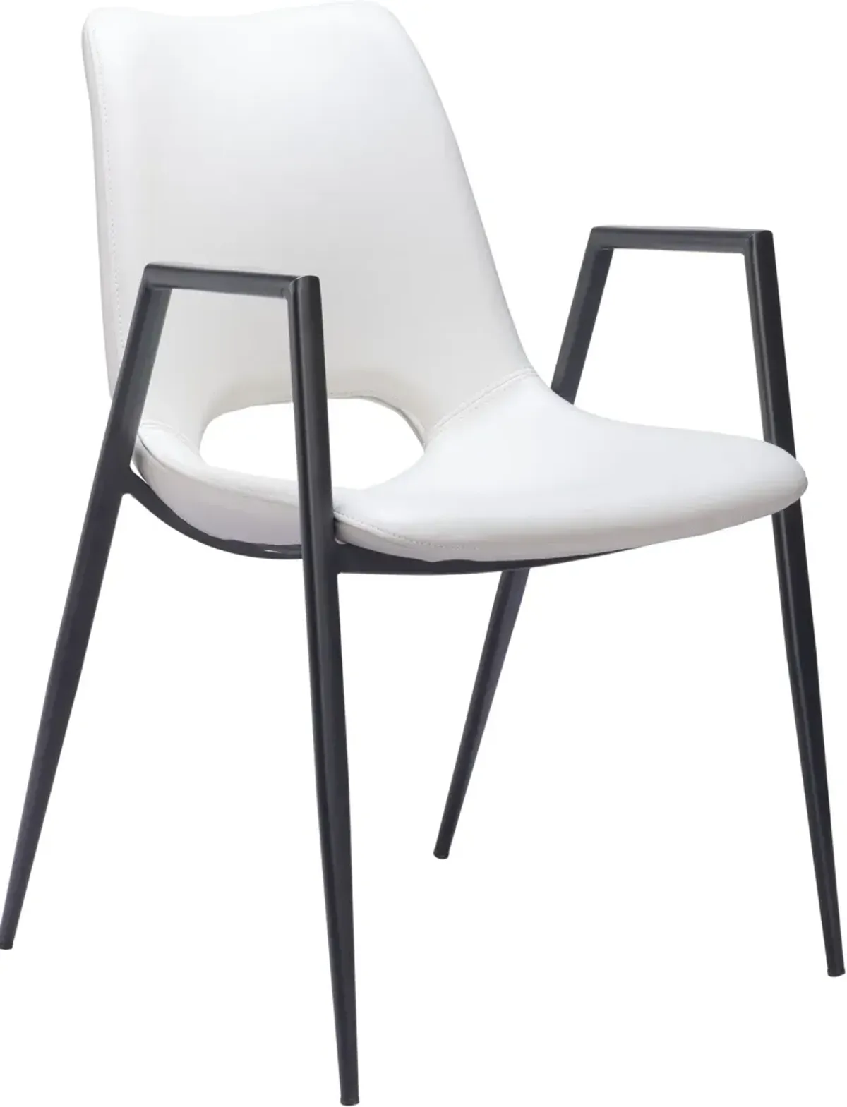 Emerson Set of 2 Dining Chairs - White/Black