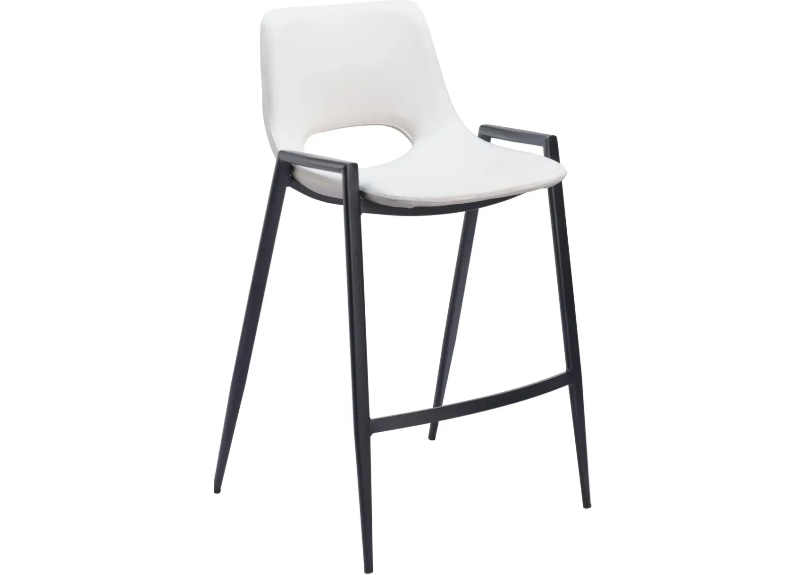 Emerson Set of 2 Counter-Height Stools - White/Black