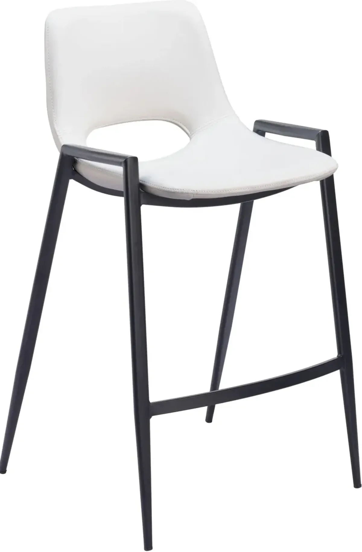 Emerson Set of 2 Counter-Height Stools - White/Black