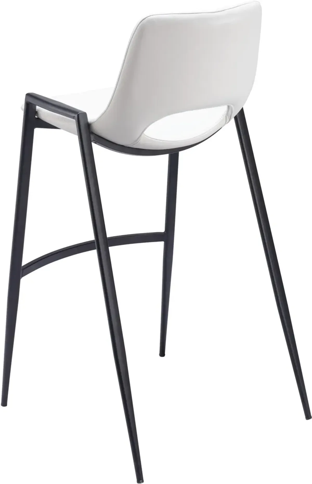 Emerson Set of 2 Bar Stools - White/Black