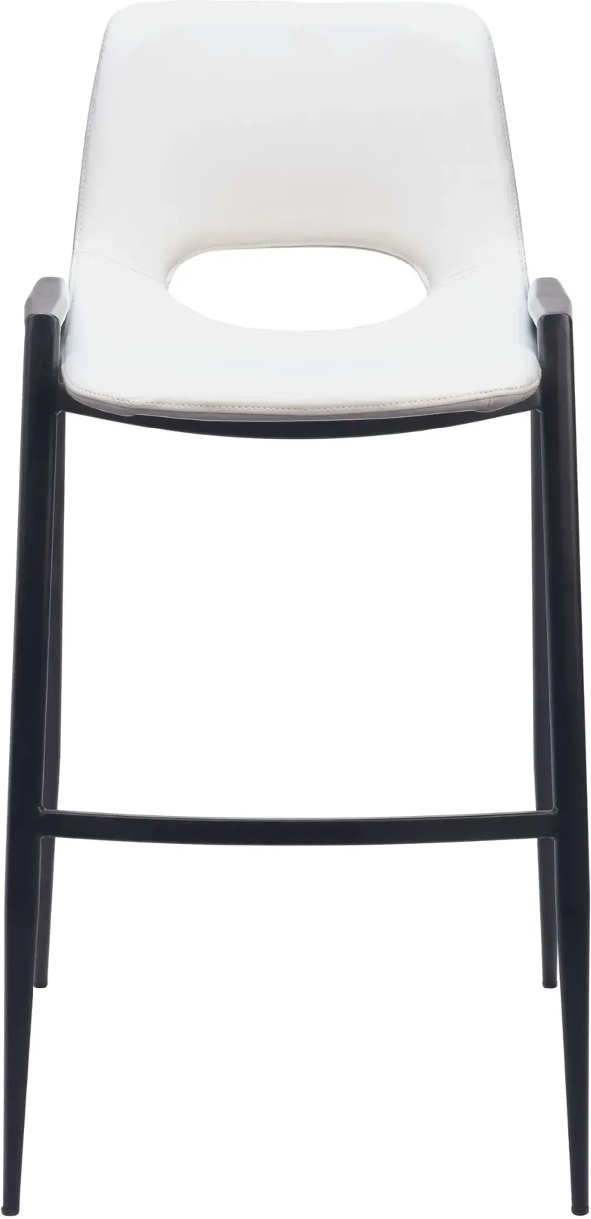 Emerson Set of 2 Bar Stools - White/Black