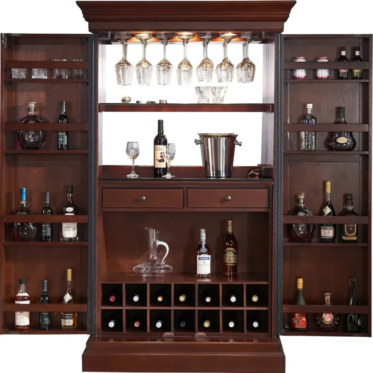 Nadini Wine and Bar Cabinet - Brown