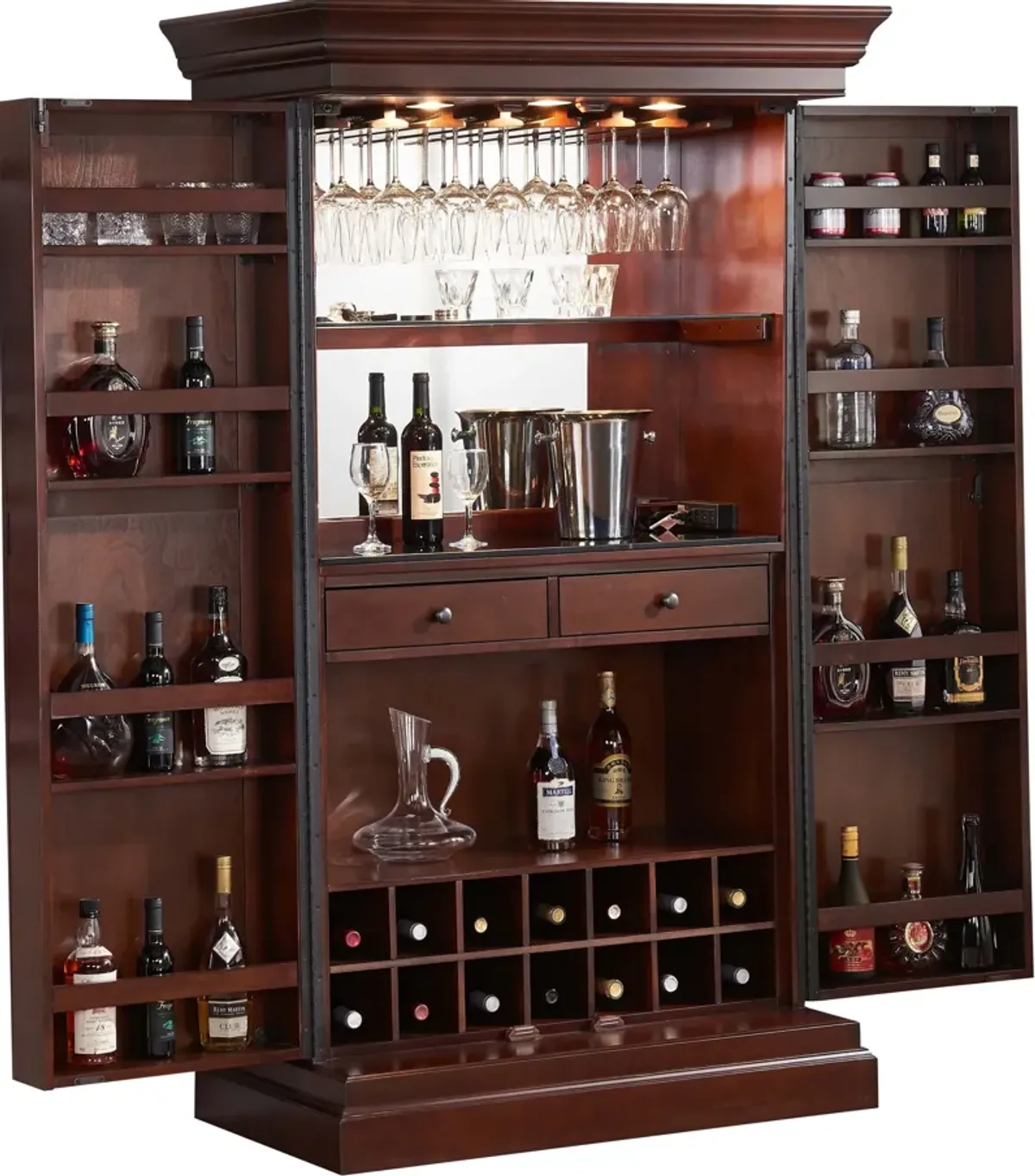 Nadini Wine and Bar Cabinet - Brown