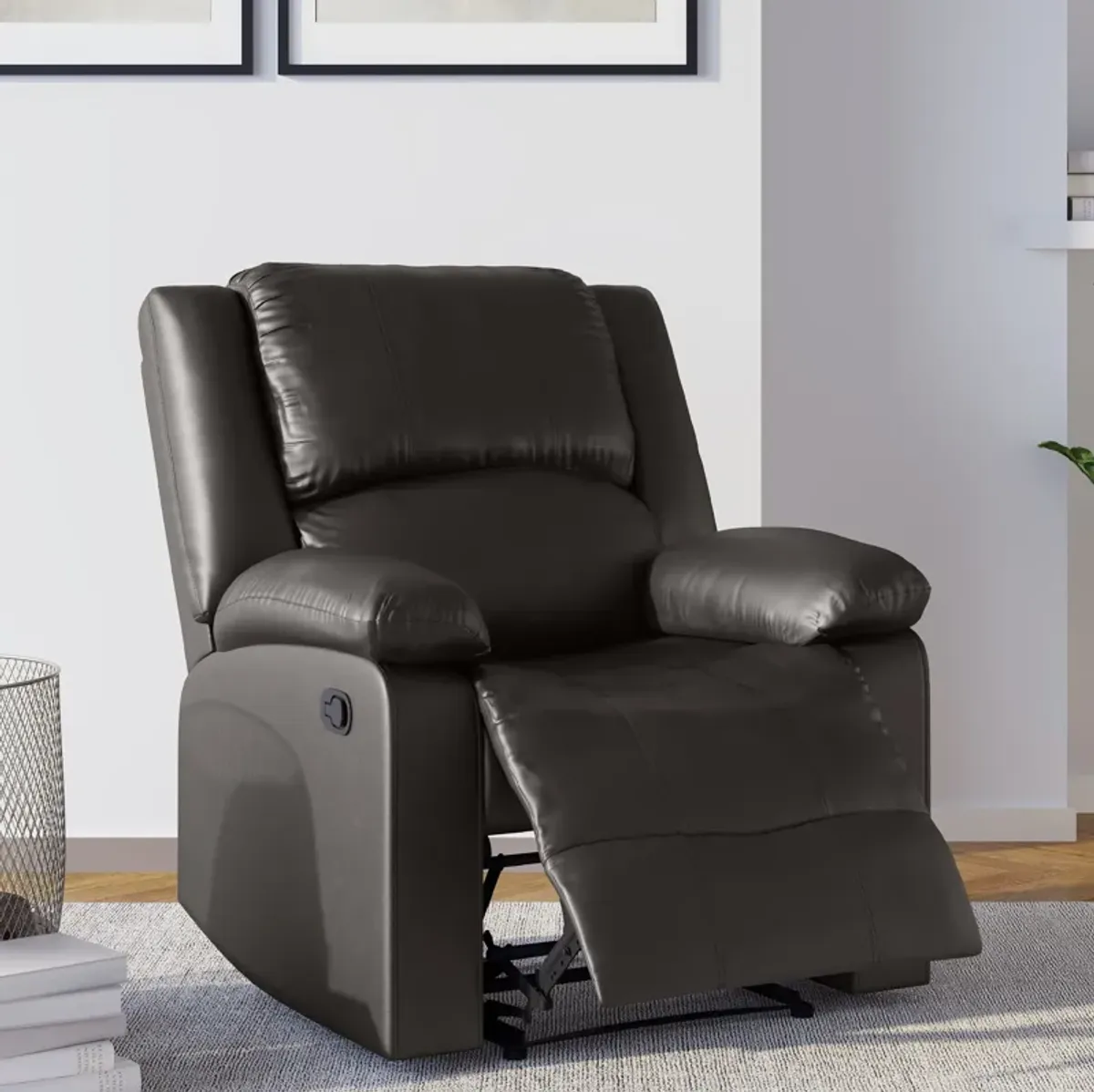 Brandon Manual Recliner - Dark Brown