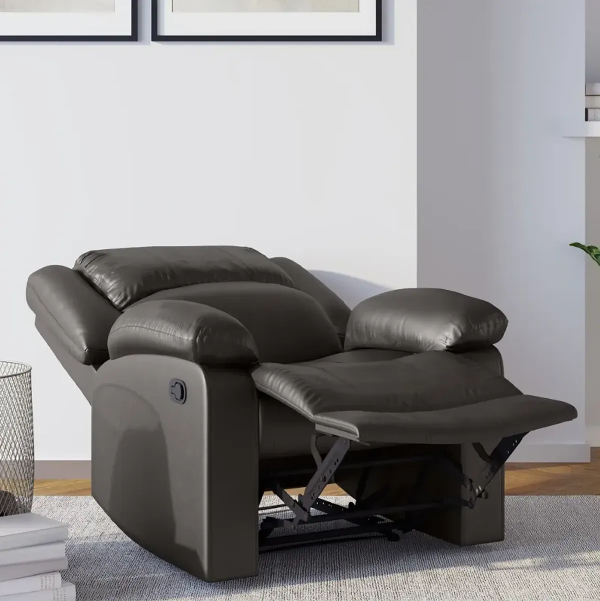 Brandon Manual Recliner - Dark Brown