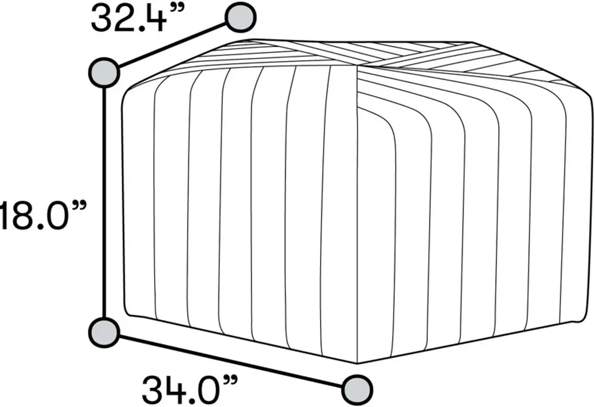 Clemont Ottoman - Ivory