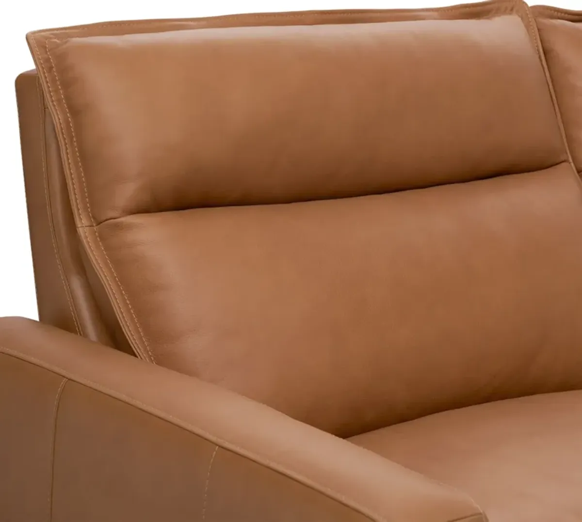 Napa 2-Piece Dual-Power Reclining Sofa - Saddle