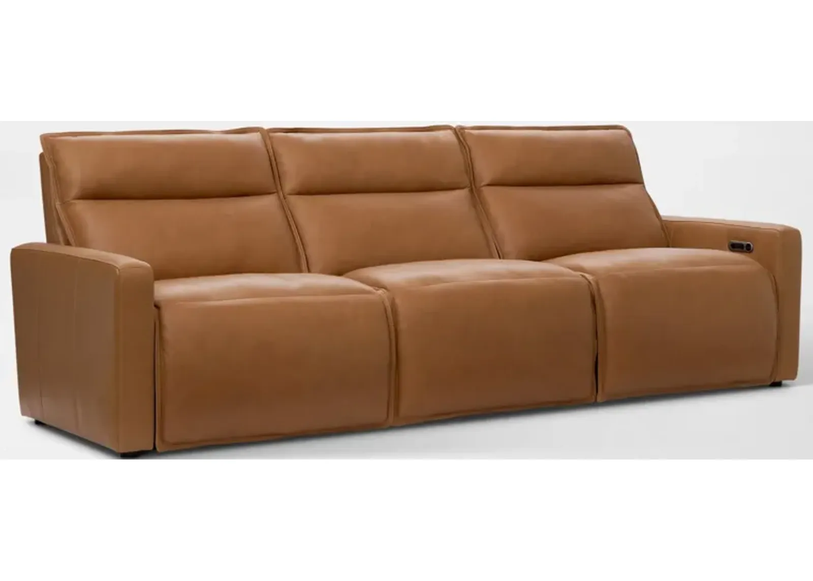 Napa 3-Piece Dual-Power Reclining Sofa - Saddle