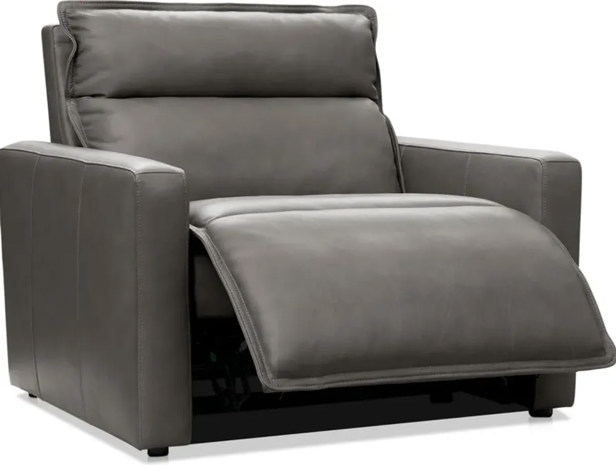 Napa Dual-Power Recliner - Charcoal