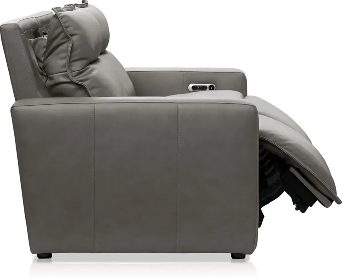 Napa 2-Piece Dual-Power Reclining Sofa - Charcoal