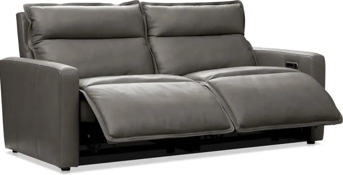 Napa 2-Piece Dual-Power Reclining Sofa - Charcoal