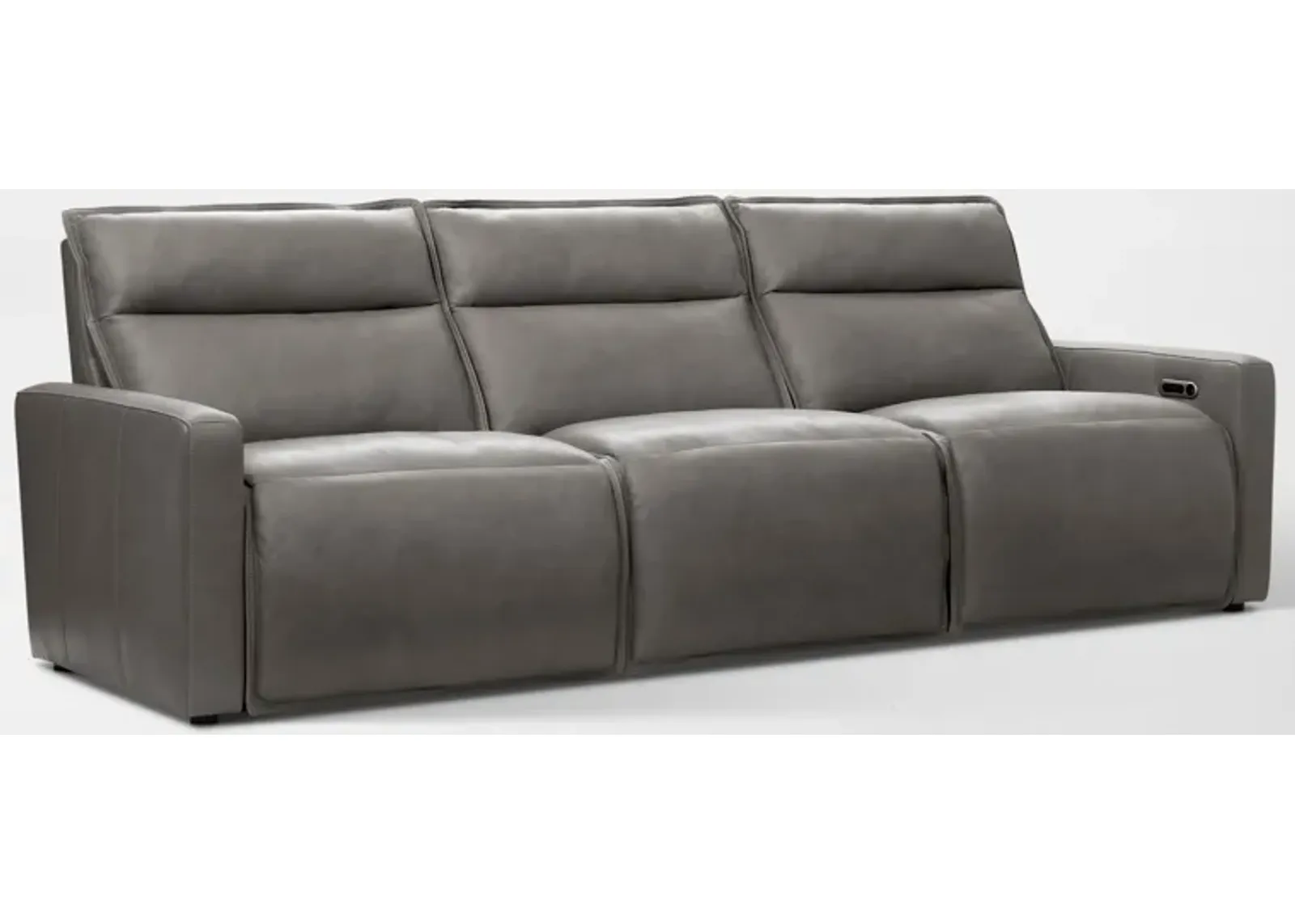 Napa 3-Piece Dual-Power Reclining Sofa - Charcoal