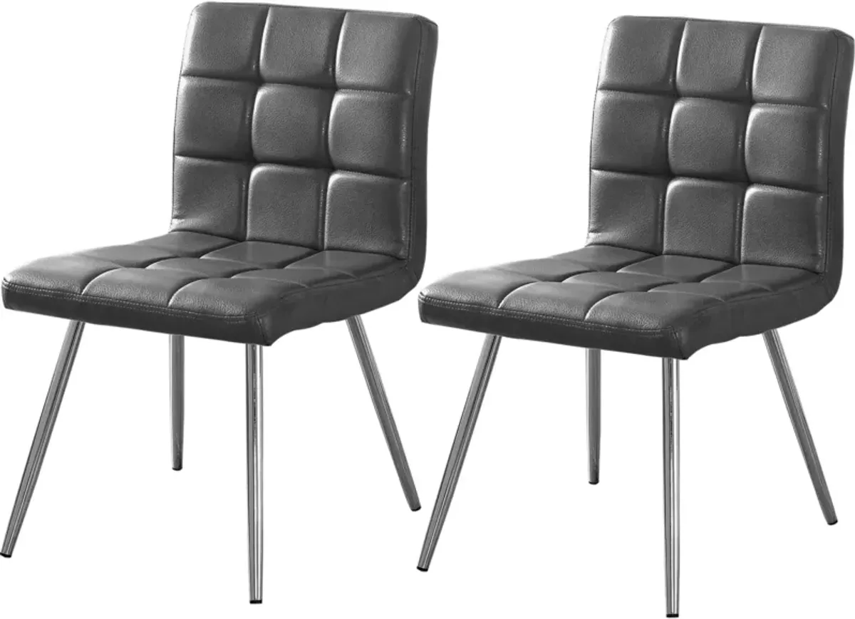 Mack Set of 2 Dining Chairs - Gray