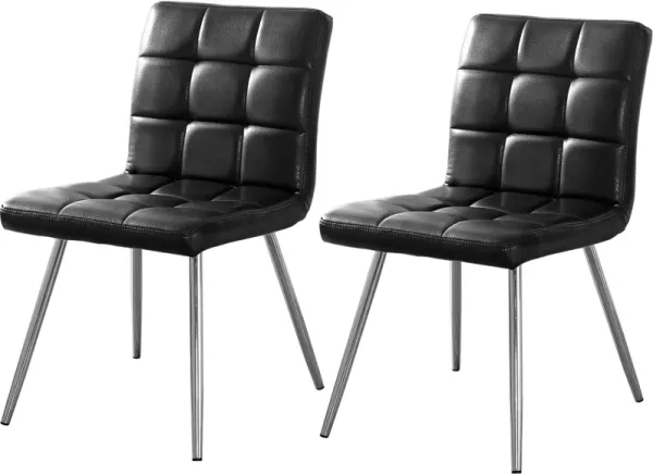 Mack Set of 2 Dining Chairs - Black