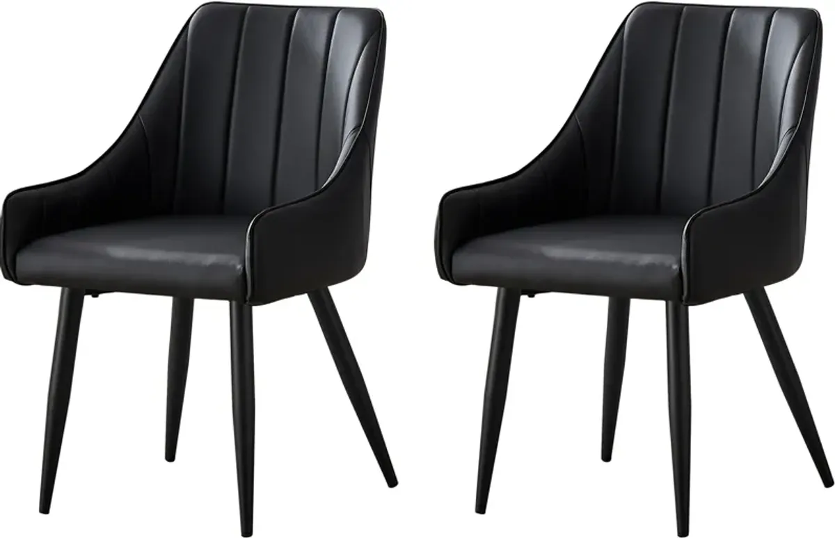 Zia Set of 2 Dining Chairs - Black