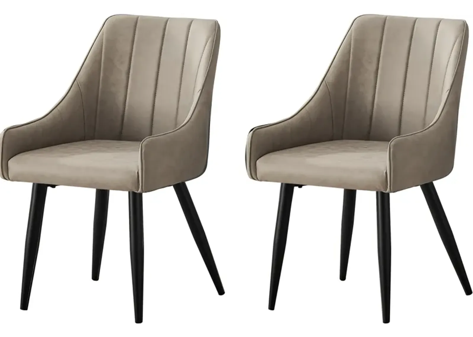 Zia Set of 2 Dining Chairs - Beige/Black