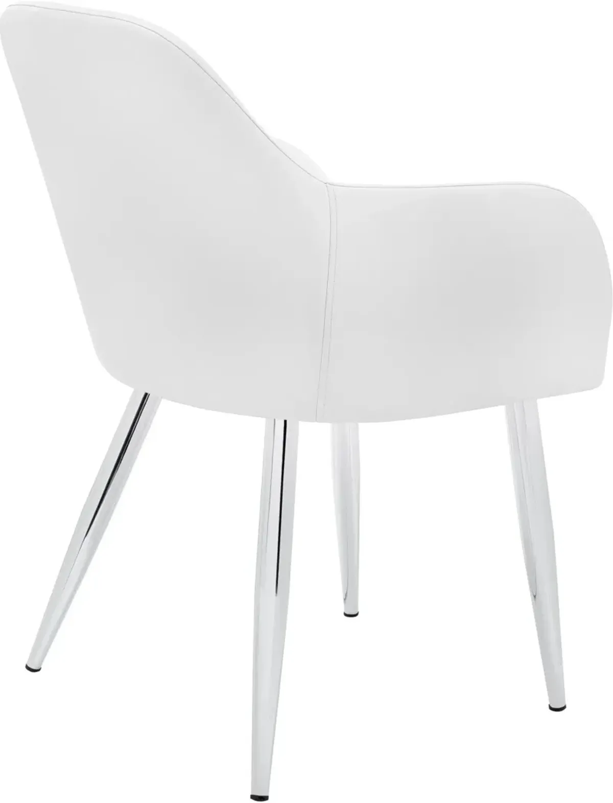 Quentin Set of 2 Dining Chairs - White/Chrome