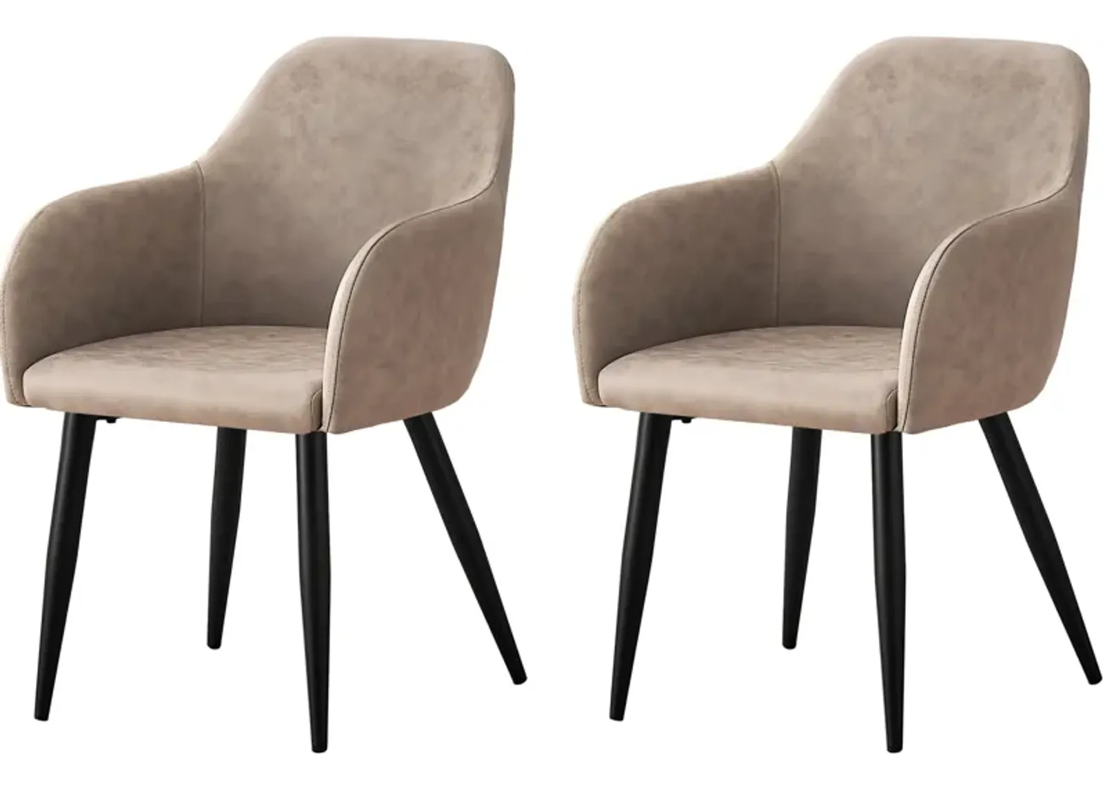 Quentin Set of 2 Dining Chairs - Beige/Black