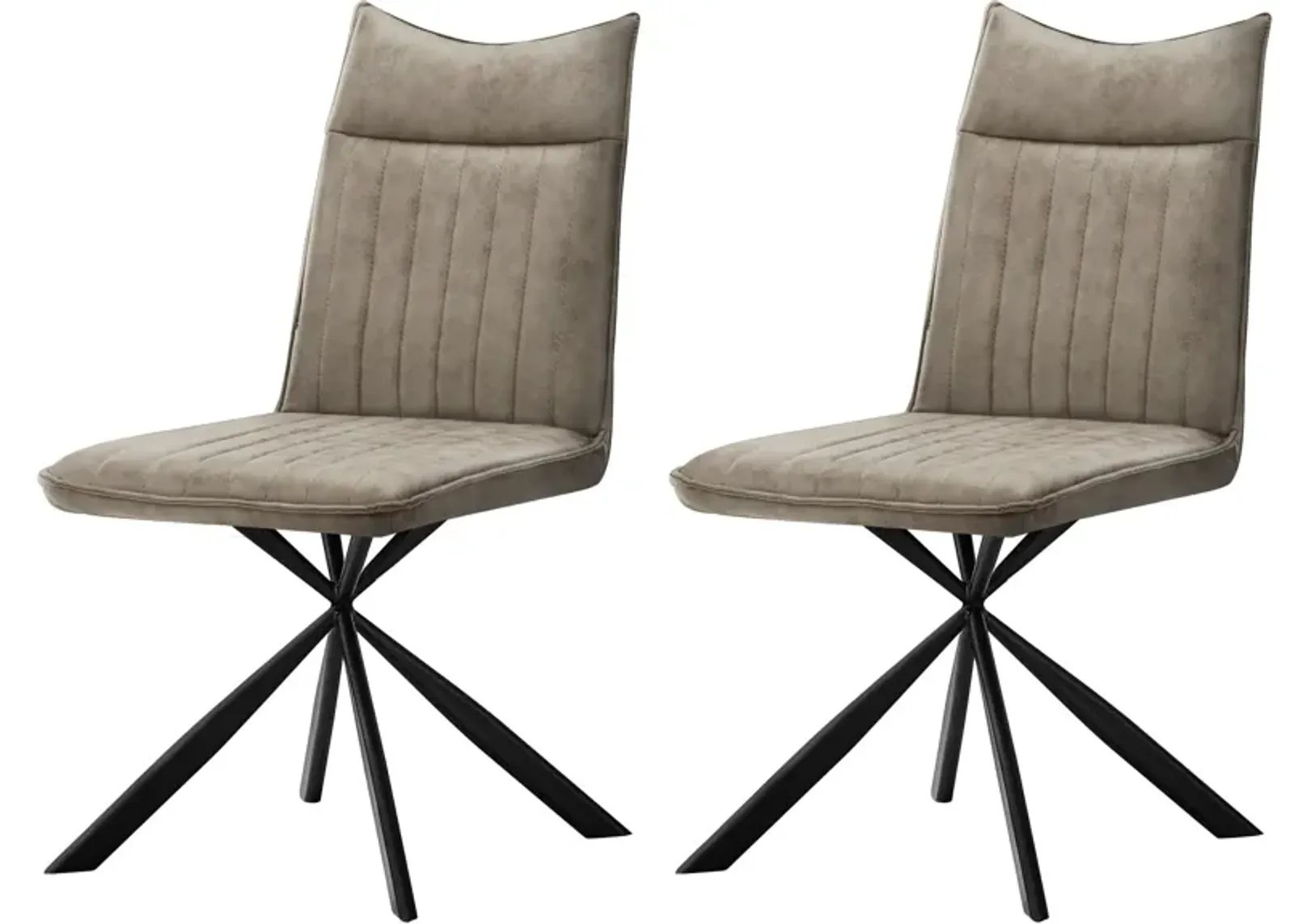 Dex Set of 2 Dining Chairs - Beige/Black