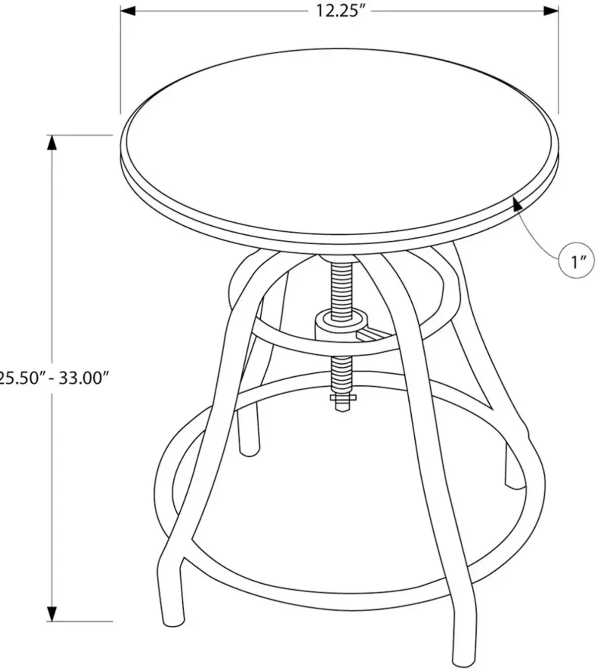 Vivien Round Pub Table and 2 Counter-Height Stools