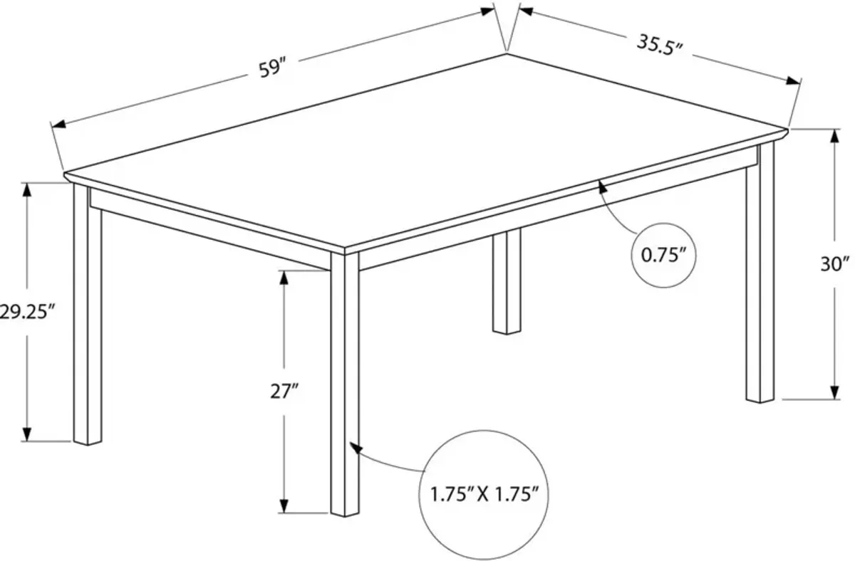 Gail 60" Dining Table - Brown