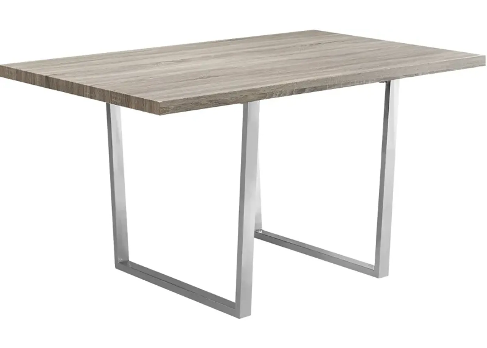 Amory Dining Table - Light Brown/Chrome